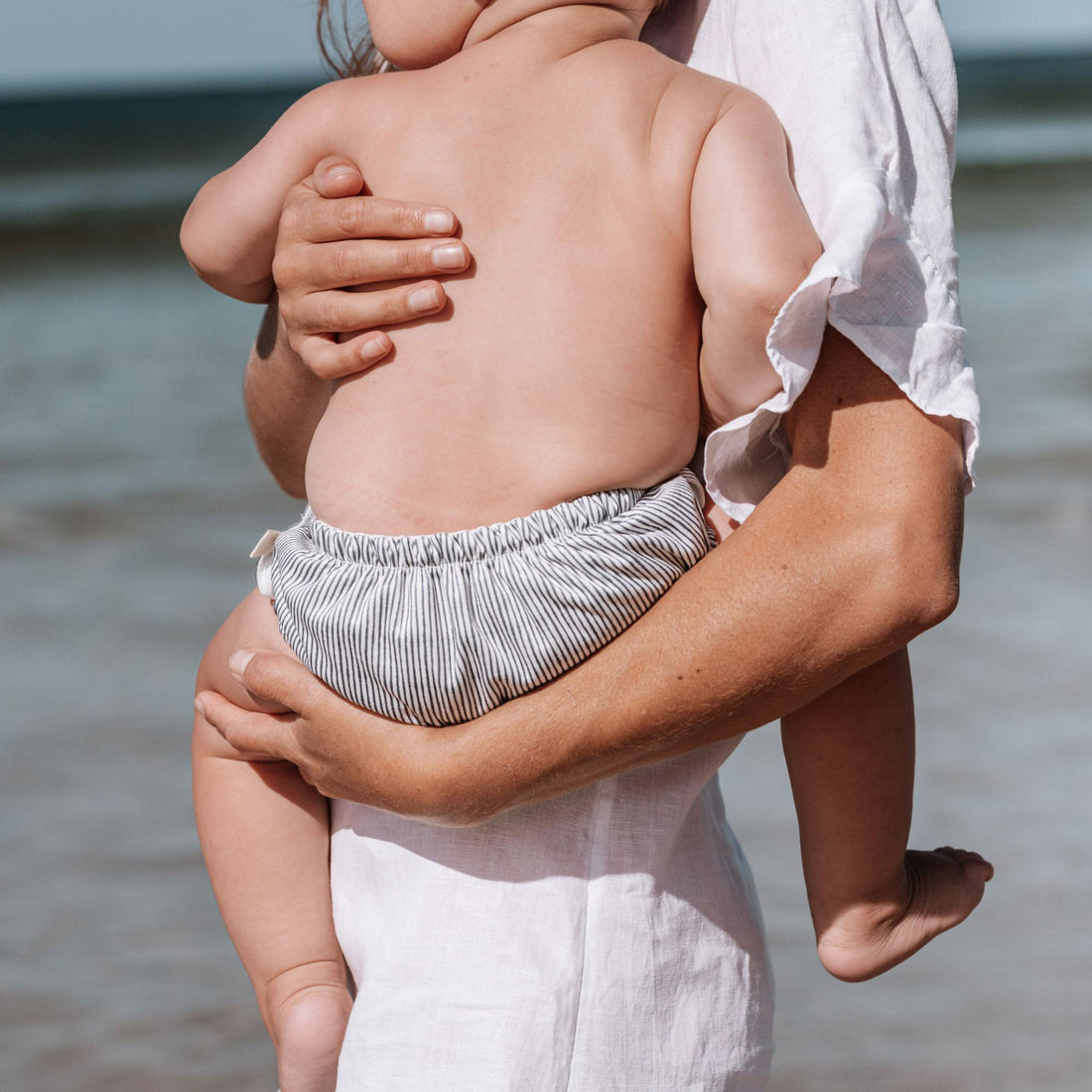 Indigo Pinstripe Swim Diaper