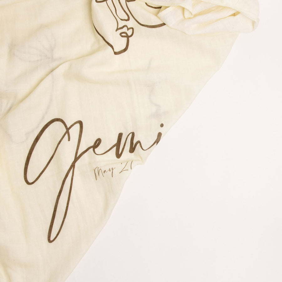 Zodiac Muslin Swaddle - Gemini