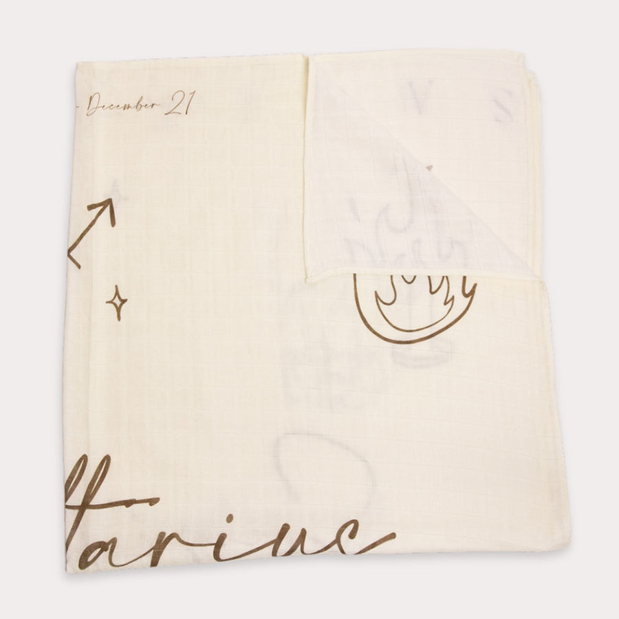 Zodiac Muslin Swaddle - Sagittarius